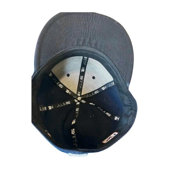 New Era NY Yankees Men's Fitted Cap - Navy (59FIFTY) 7 1/2 - Picture 3 of 4